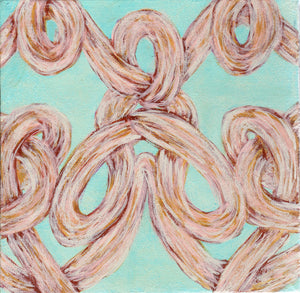 Knots Series(2 Light Turquoise and pinks)