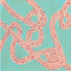 Knot Series Light Turquoise and Straw